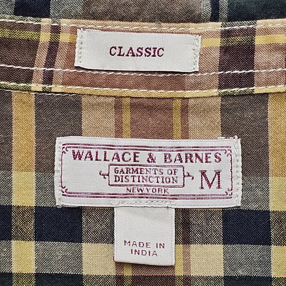 J.Crew Wallace & Barnes Navel Plaid Workshirt Classic M
